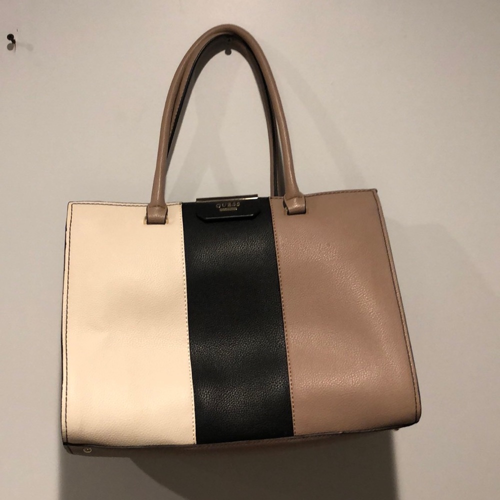 Guess Striped Colorblock Shoulder Bag